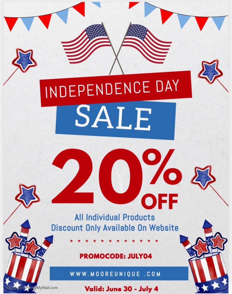 20 Percent Off Individual Products 4th of July